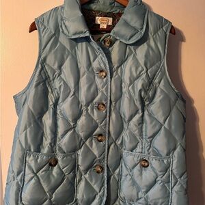 Talbots Light Blue Quilted Vest